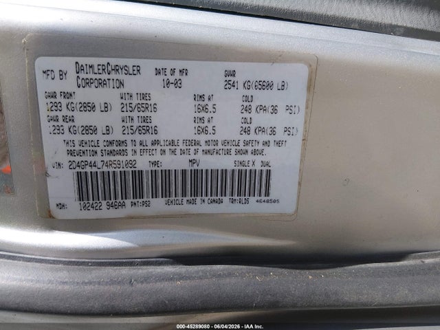 Dodge Grand Caravan Sxt