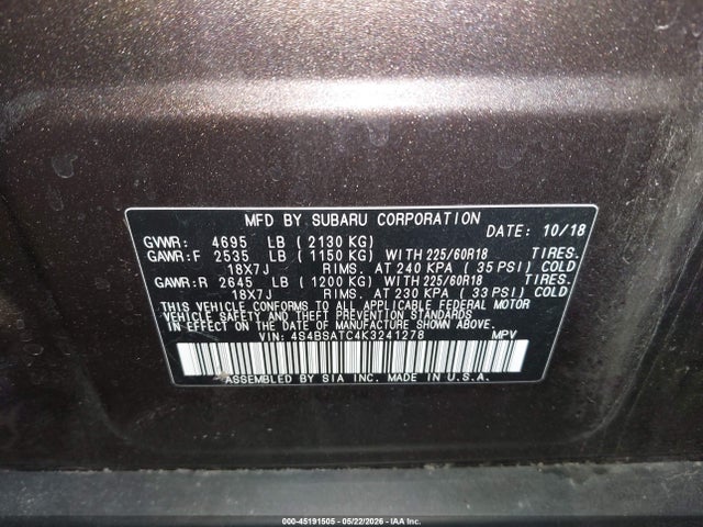 Subaru Outback 2.5i Touring