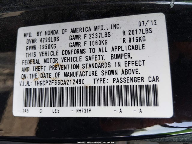 Honda Accord 2.4 Se