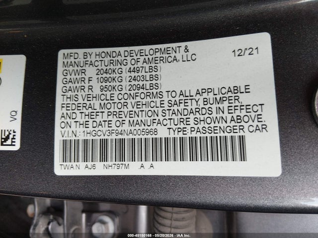 Honda Accord Hybrid Touring