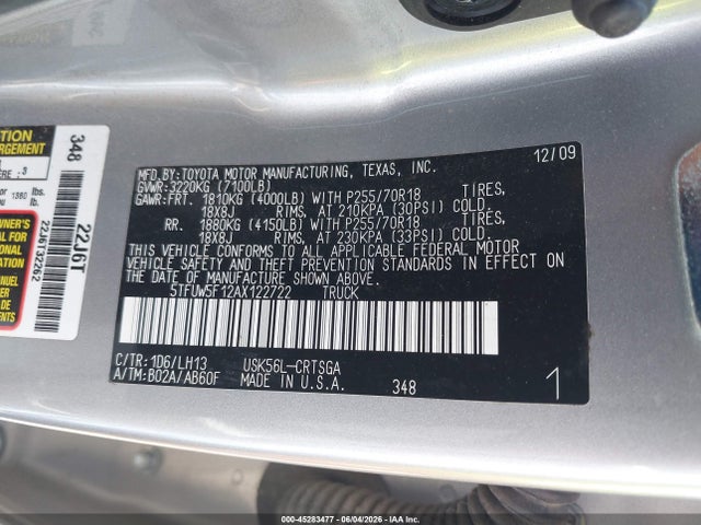 Toyota Tundra Grade 5.7l V8