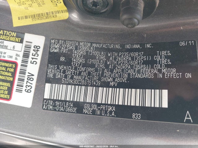 Toyota Sienna Xle V6