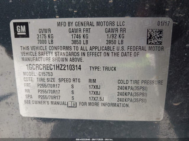 Chevrolet Silverado 1500 1lt