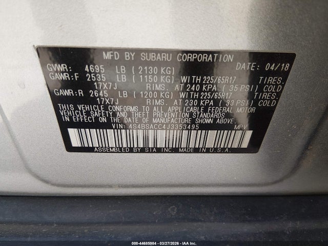 Subaru Outback 2.5i Premium
