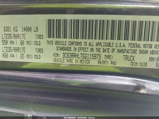 Ram 3500 Lone Star
