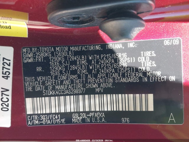 Toyota Sienna Le