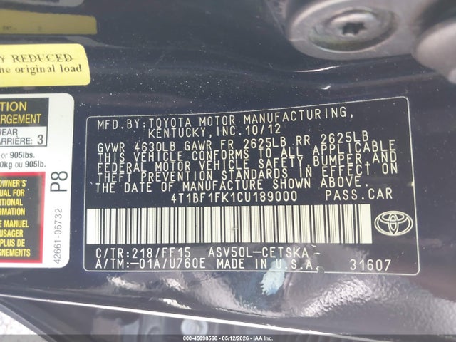 Toyota Camry Se Limited Edition