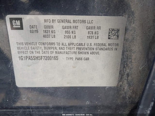 Chevrolet Cruze Ls Auto