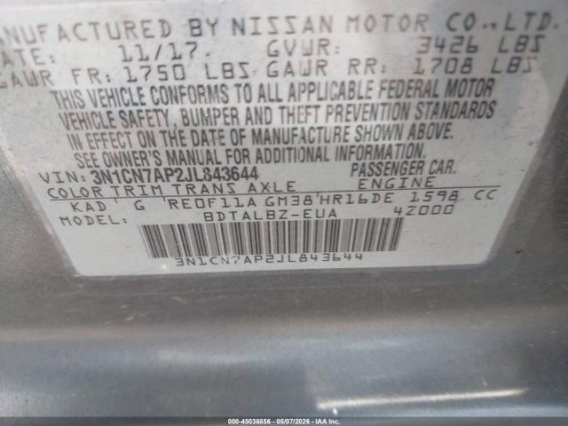 Nissan Versa 1.6 Sv