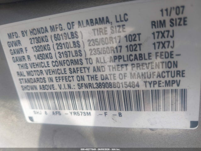 Honda Odyssey Touring