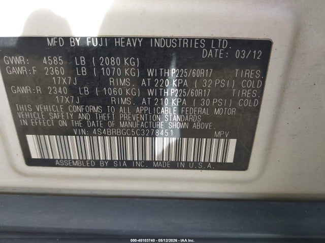 Subaru Outback 2.5i Premium