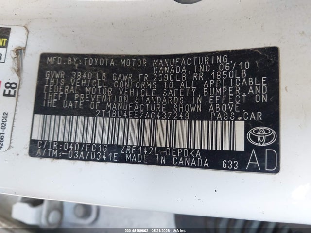 Toyota Corolla Le