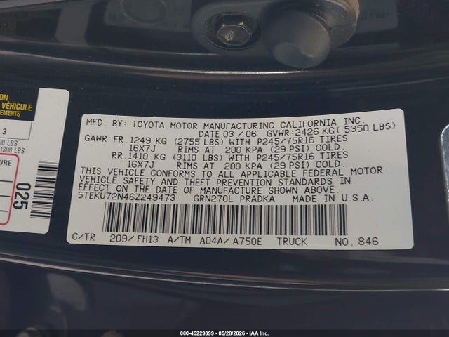 Toyota Tacoma Prerunner V6