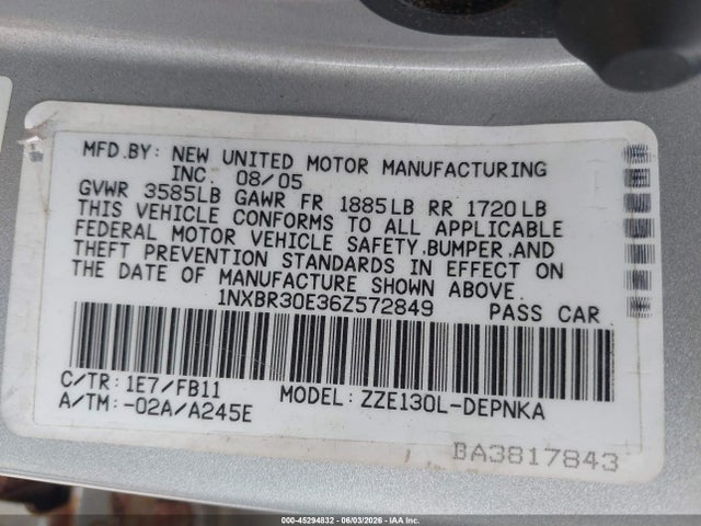 Toyota Corolla Le