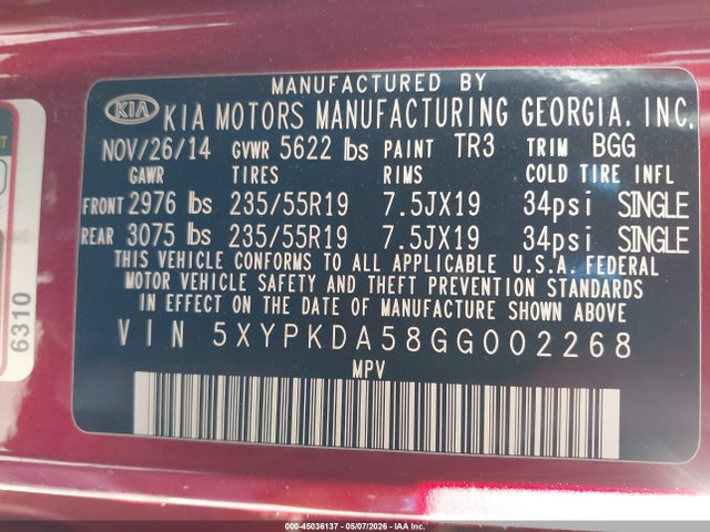 Kia Sorento 3.3l Sx