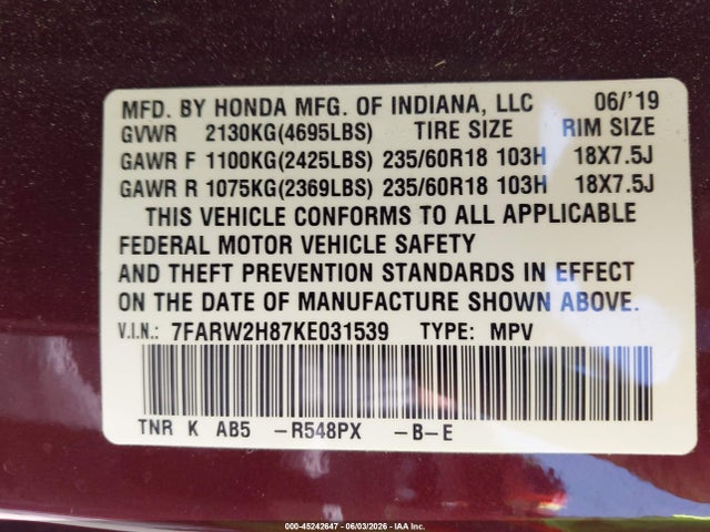 Honda CR-V Ex-l