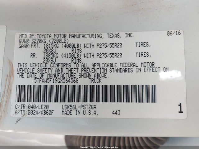 Toyota Tundra Platinum 5.7l V8