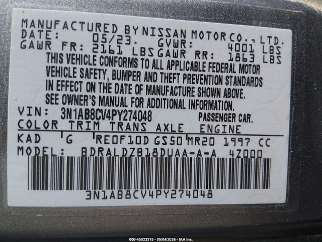 Nissan Sentra Sv Xtronic Cvt