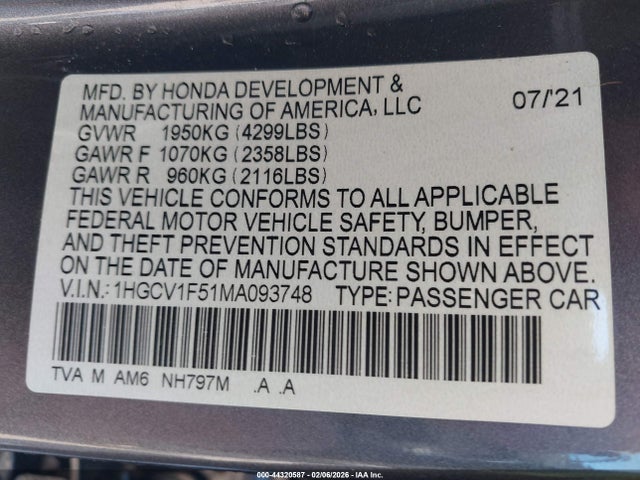 Honda Accord Ex-l
