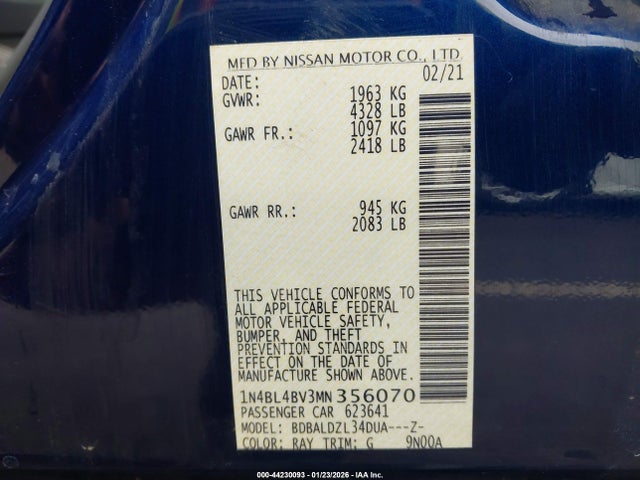 Nissan Altima S Fwd
