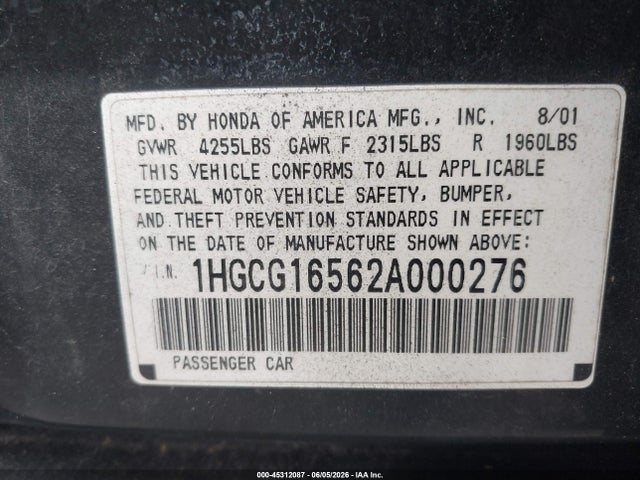 Honda Accord 3.0 Ex