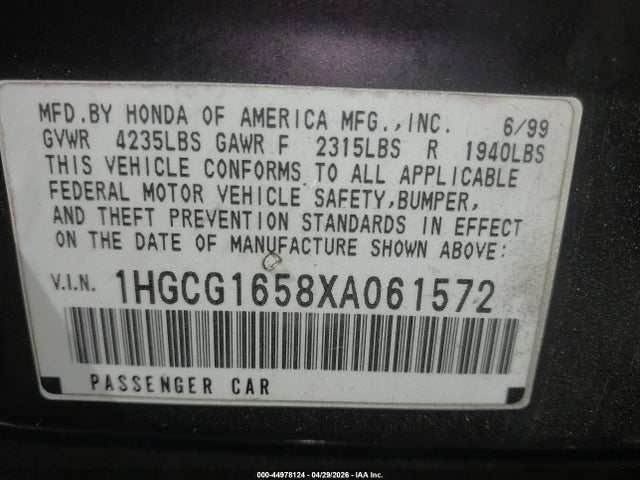 Honda Accord Ex V6