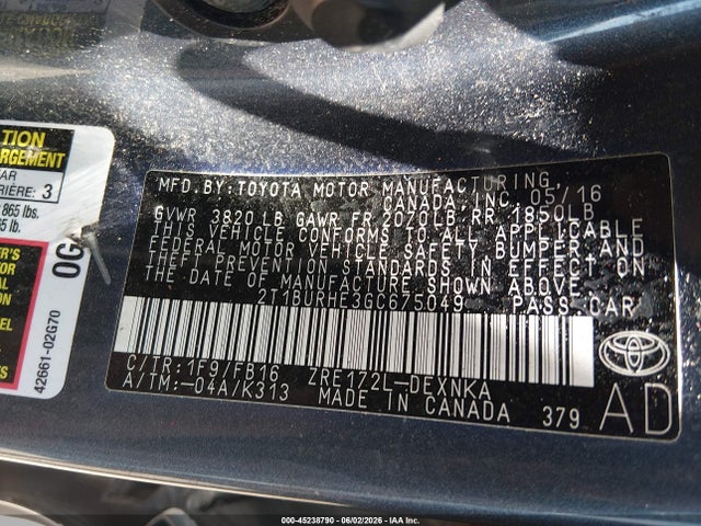 Toyota Corolla Le
