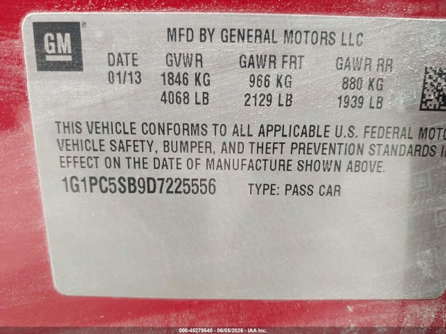 Chevrolet Cruze 1lt Auto