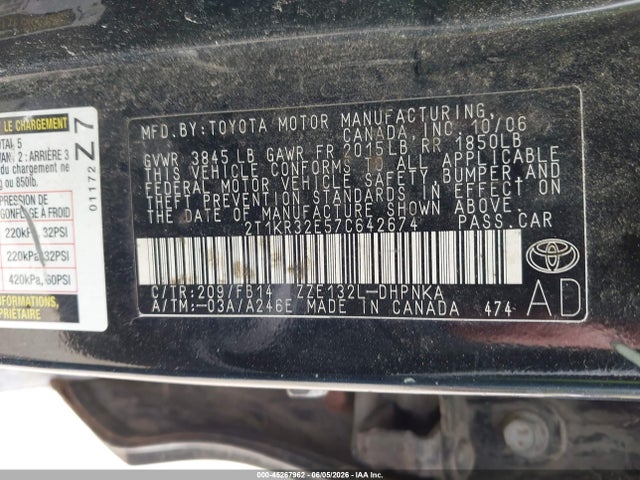 Toyota Matrix Xr