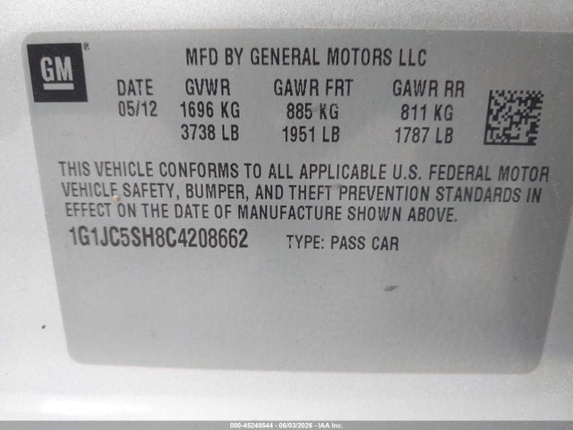Chevrolet Sonic 2lt