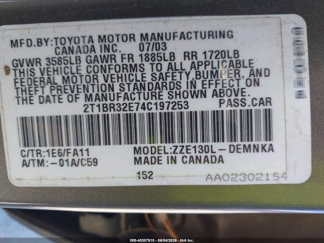 Toyota Corolla Le