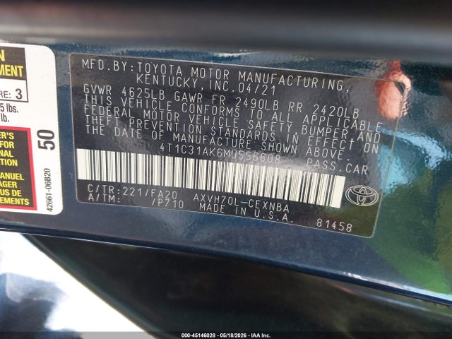 Toyota Camry Le Hybrid
