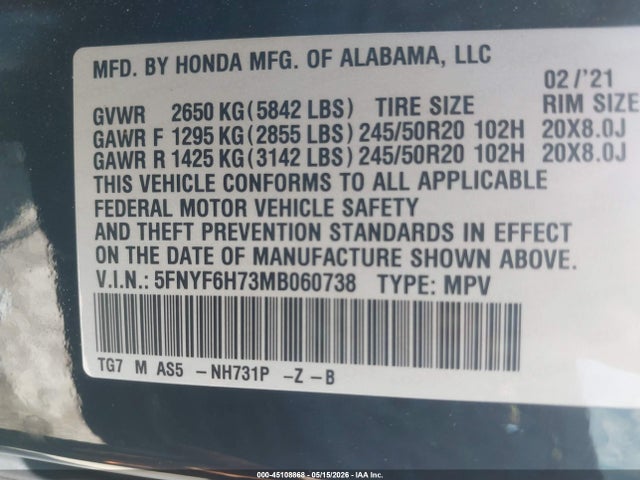 Honda Pilot Awd Black Edition