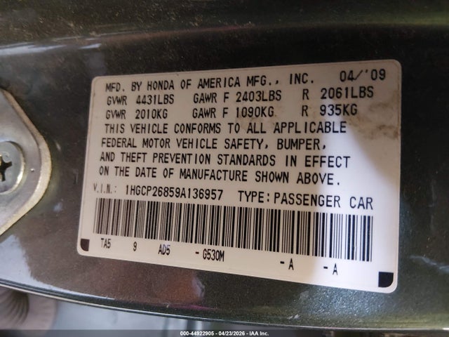 Honda Accord 2.4 Ex-l