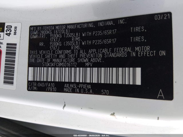 Toyota Sienna Le