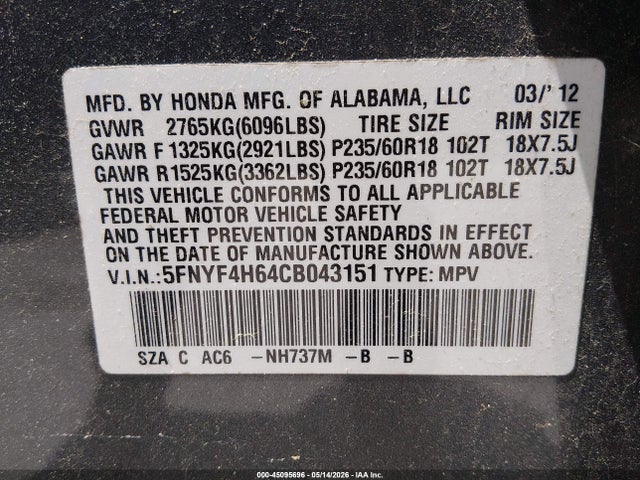 Honda Pilot Ex-l