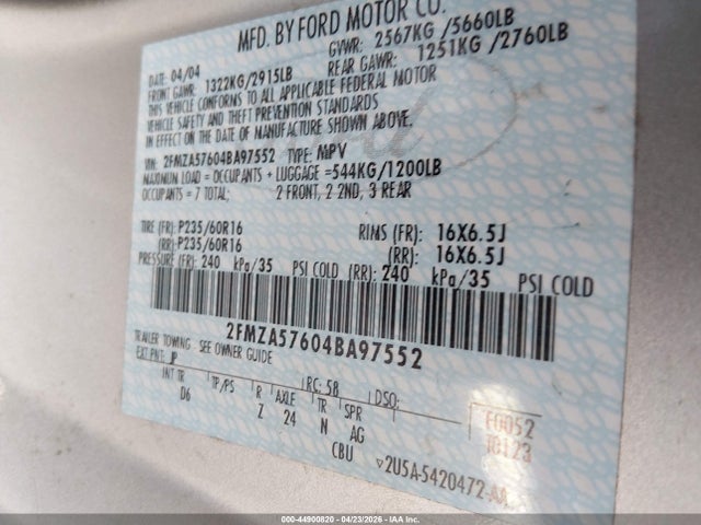 Ford Freestar Ses