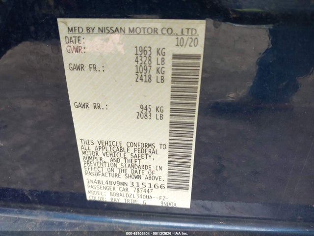 Nissan Altima S Fwd