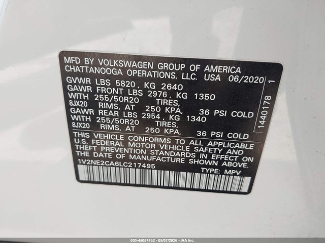 Volkswagen Atlas 3.6l V6 Sel Premium