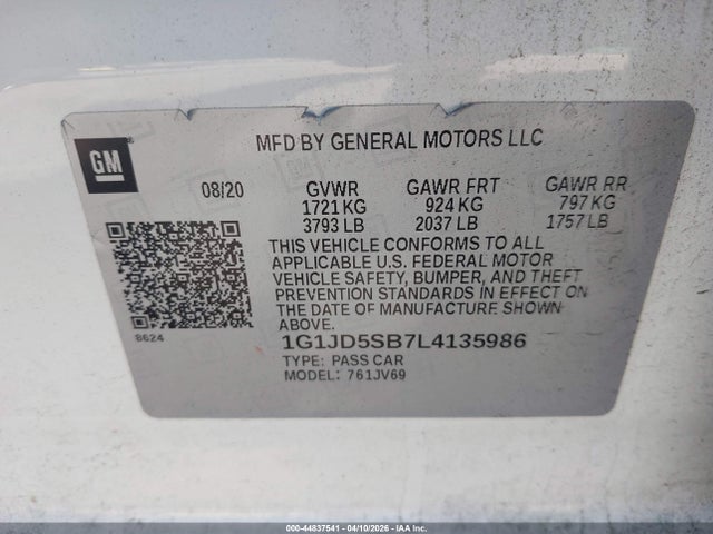 Chevrolet Sonic Fwd  Lt