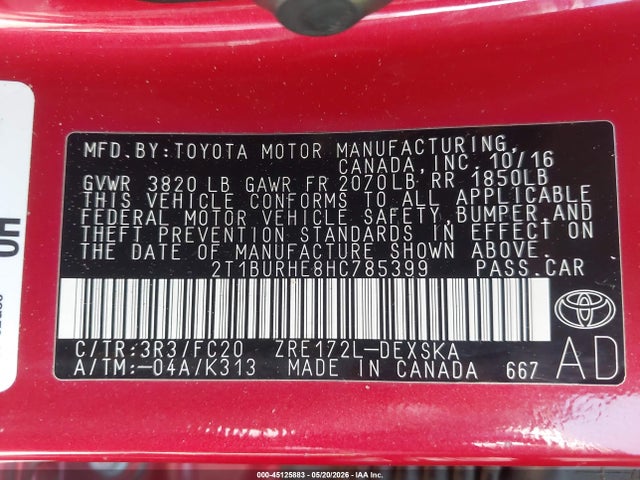 Toyota Corolla Se