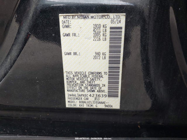 Nissan Altima 2.5 Sv