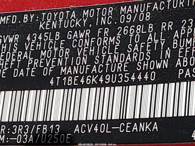 Toyota Camry Le