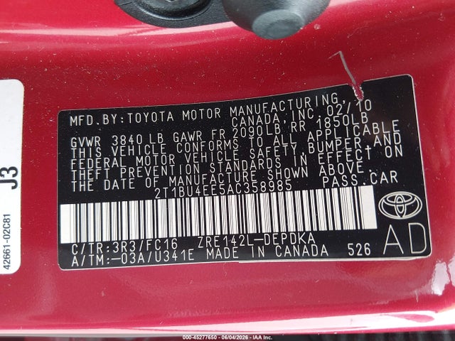 Toyota Corolla Le