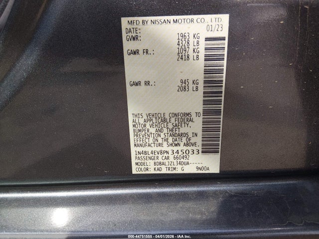Nissan Altima Sl Fwd