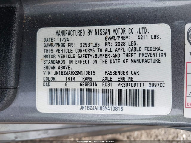 Nissan Z Sport Automatic Transmission