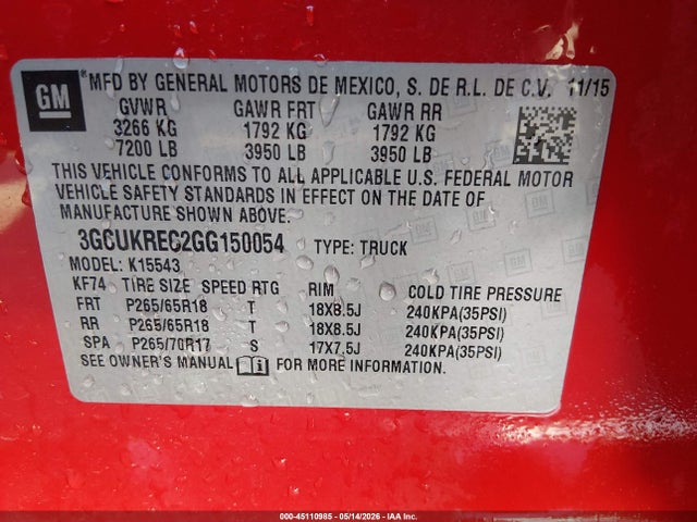 Chevrolet Silverado 1500 2lt