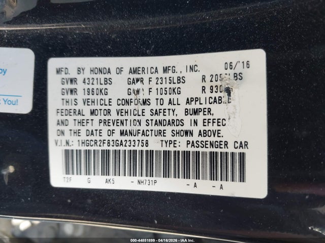 Honda Accord Ex-l