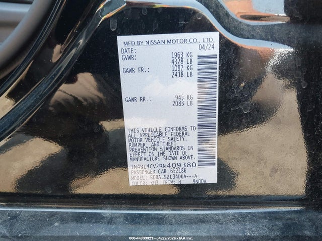 Nissan Altima Sr Fwd