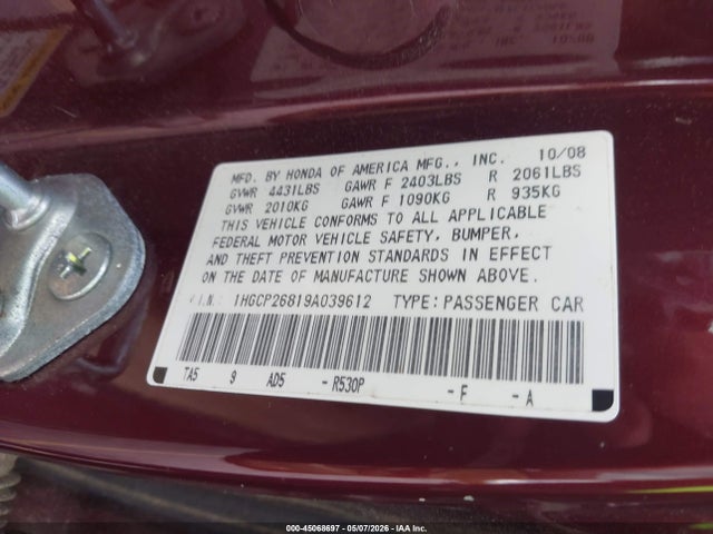 Honda Accord 2.4 Ex-l